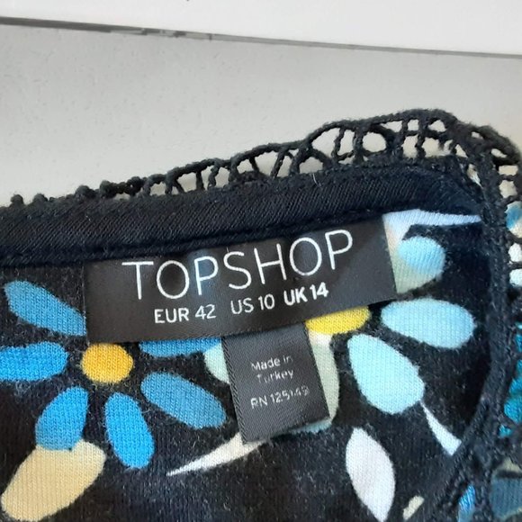 TOPSHOP | Lace Collar Floral Dress - Picture 7 of 11